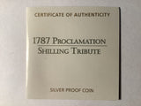 2008 50c 1787 Proclamation Shilling.