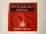 1992 $10 Silver Proof Coin. Northern Territory.