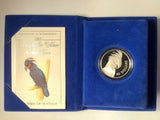 1993 $10 Silver Proof Coin. Birds of Australia. Palm Cockatoo