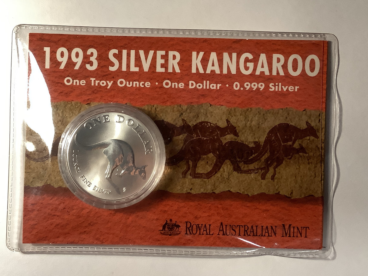 1993 $1 Silver Kangaroo.