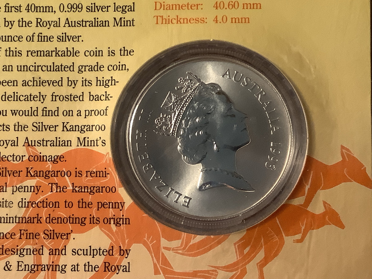 1993 $1 Silver Kangaroo.