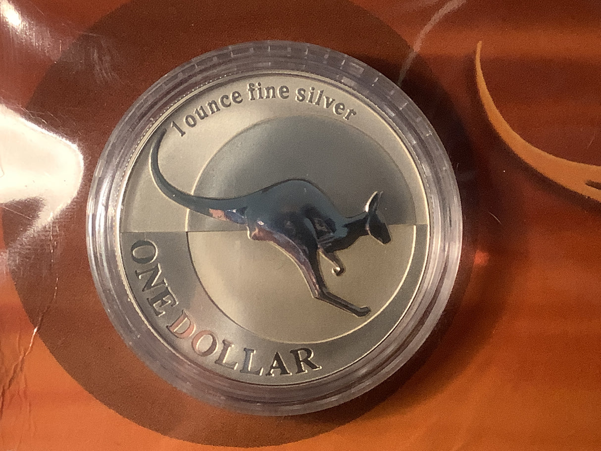 2004 $1 Silver Frosted Kangaroo