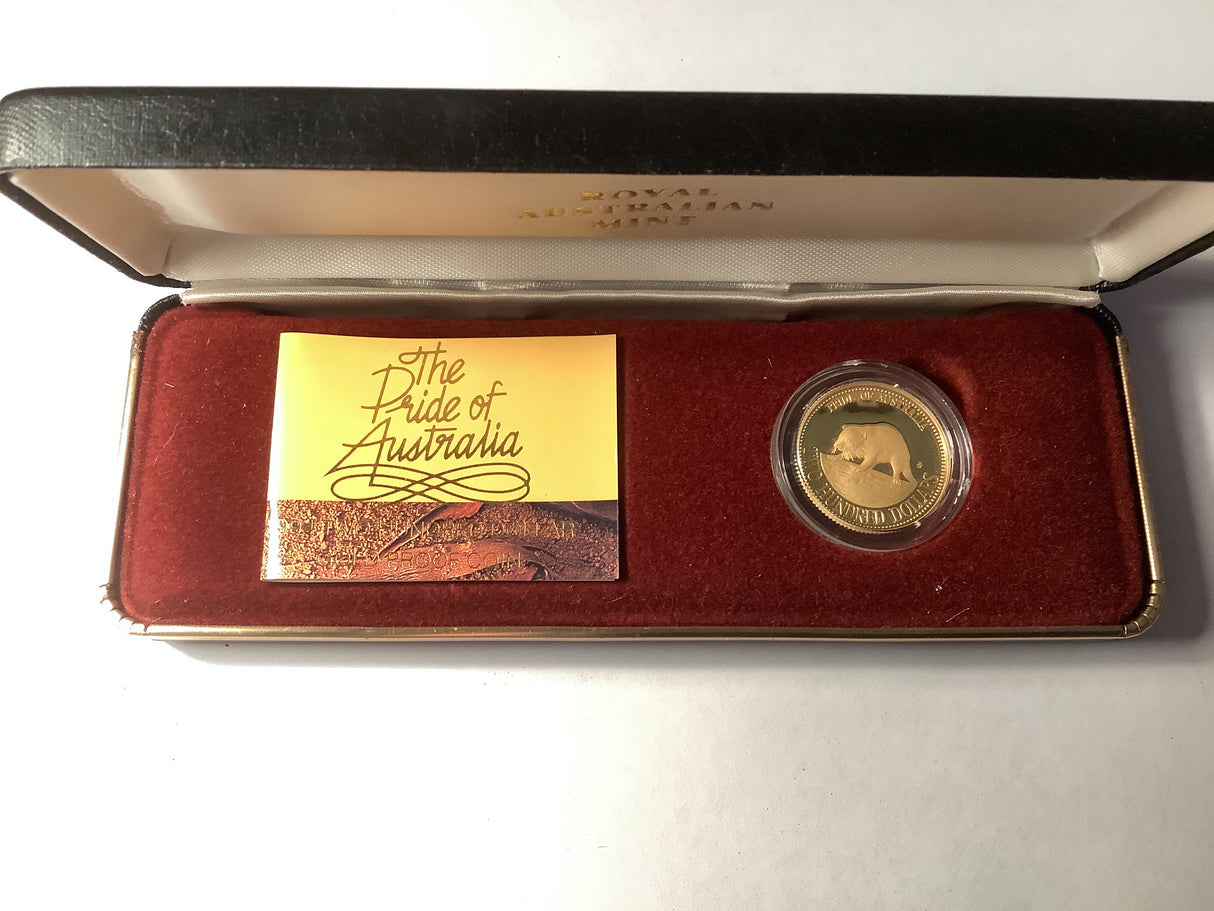 1994 $200 The Pride of Australia Proof Gold Coin. Tasmanian Devil