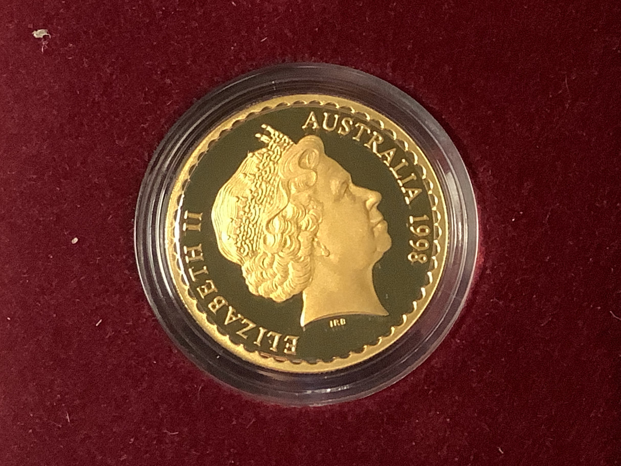 1998 $100 Floral Emblems of Australia Proof Gold Coin.