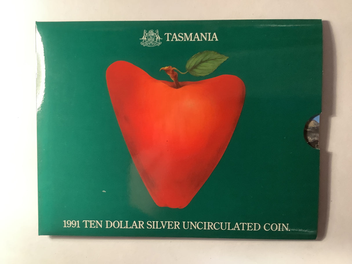 1991 $10 Uncirculated Silver Coin. Tasmania