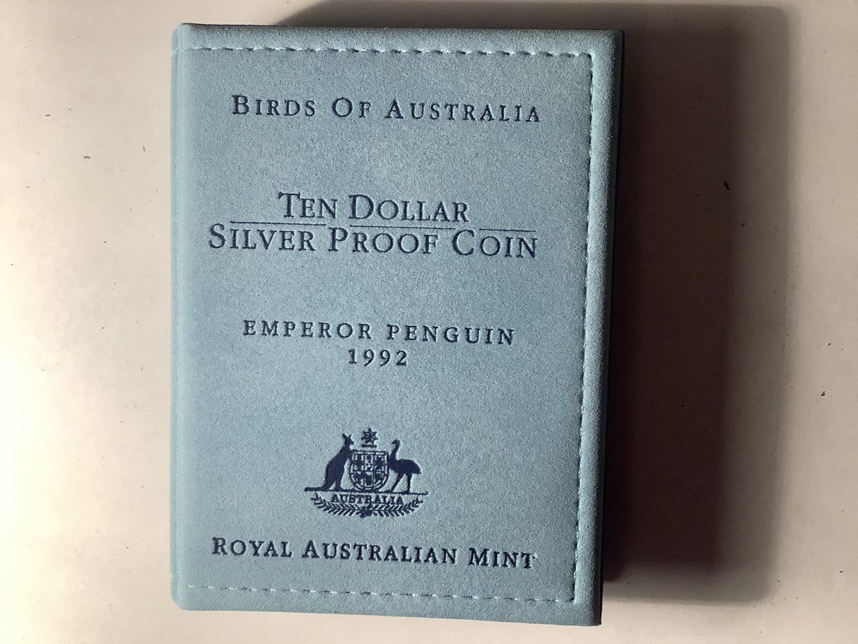 1992 $10 Birds of Australia Emperor Penguin Proof.