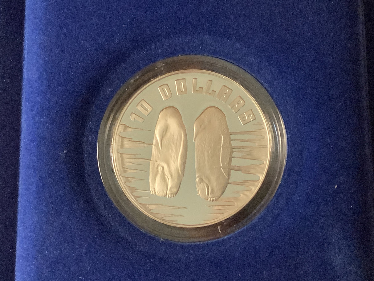 1992 $10 Birds of Australia Emperor Penguin Proof.