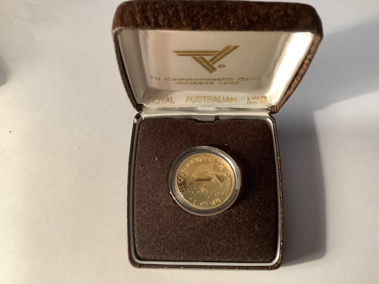 1982 $200 Commonwealth Games Proof Gold Coin.