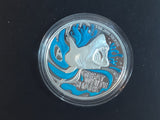 2022 Great White Shark $5 Coloured Silver Proof Coin. Mintage 1000.