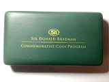 2001 Sir Donald Bradman Commemorative Coin Program. 3 coin Bi-metal Set.