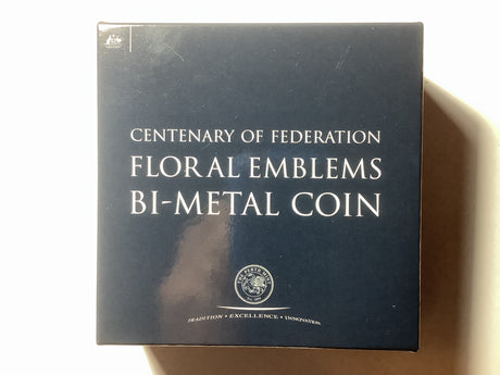 2001 $25 Centenary of Federation Floral Emblems Bi-Metal Coin