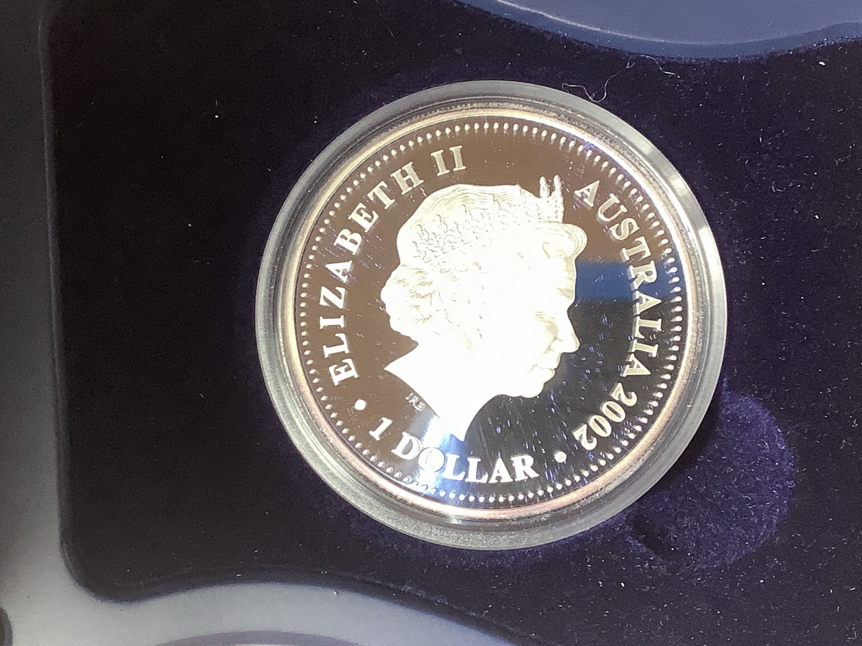 2002 Queen Elizabeth II Golden Jubilee. 1 Ounce Silver Proof Coin.