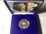 2002 Royal Mint Golden Jubilee 5 Pound Silver Proof Coin.