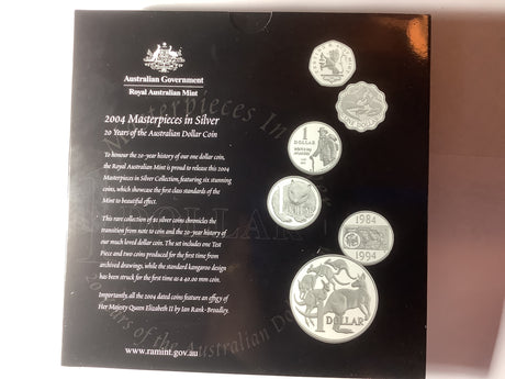 2004 Masterpieces in Silver. 20 Years of The Australian Dollar Coin.