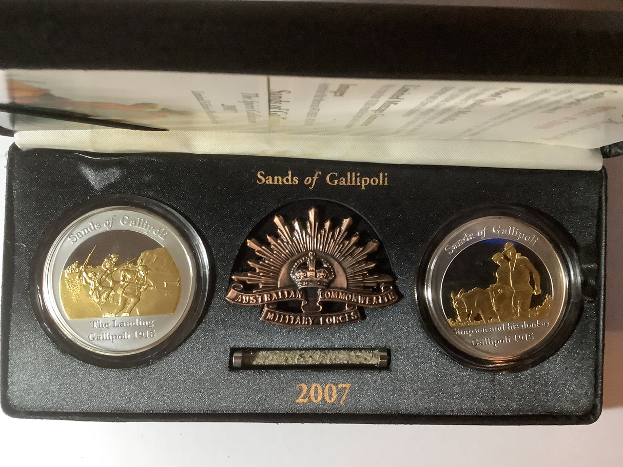 2007 Sands of Gallipoli 2 Coin Set