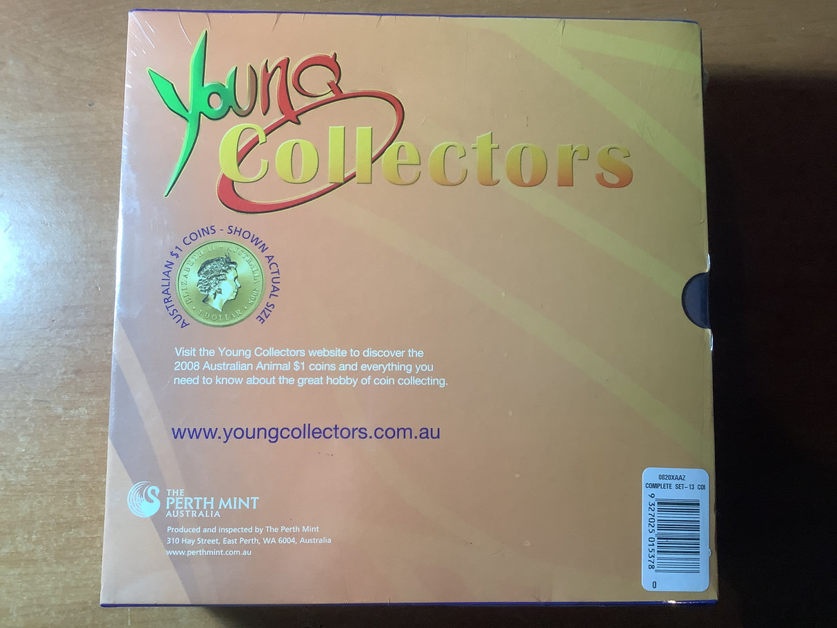 2008 12  $1 Coin Full Set. Young Collectors Aus Animals.