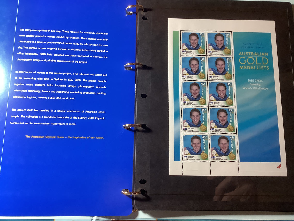 2000 Sydney Olympics Australian Gold Medalists Stamp Album