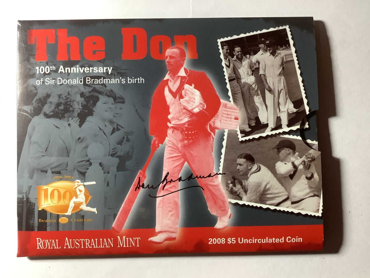 2008 $5 The Don 100th Anniversary of Sir Donald Bradman