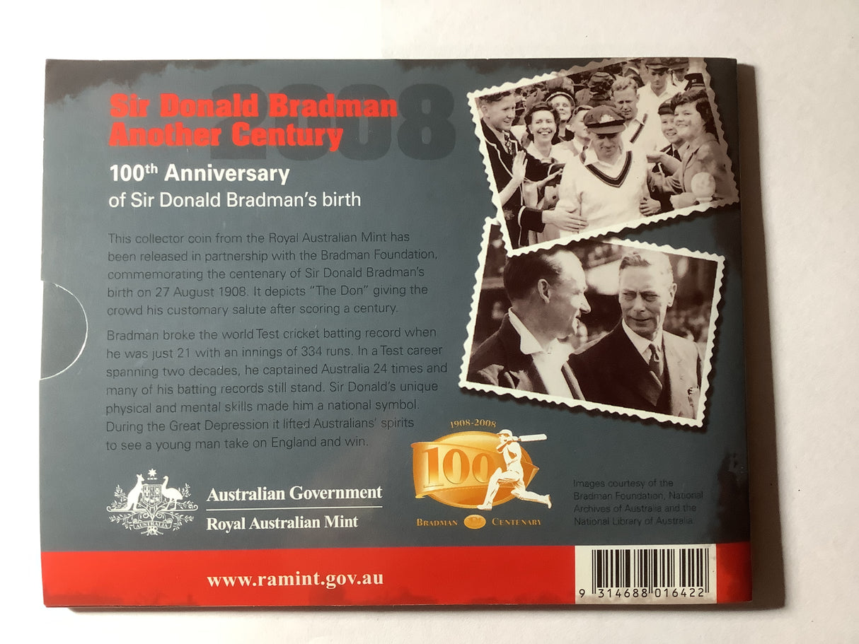 2008 $5 The Don 100th Anniversary of Sir Donald Bradman