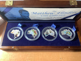 2002 Matthew Flinders 4 Coin Silver Coin Collection.