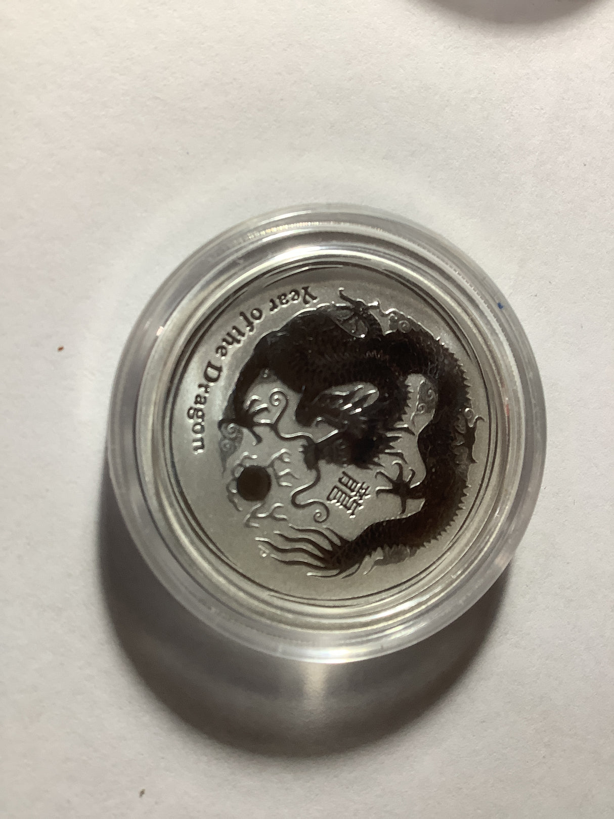 2012 50c Year of the Dragon 1/2oz Silver Coin in Capsule