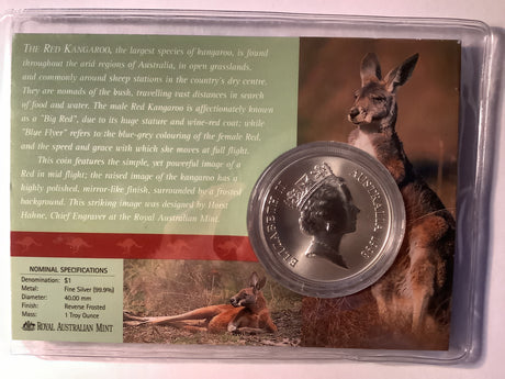 1998 $1 Silver Kangaroo.