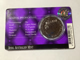 2012 50c Diamond Jubilee of the Accession of QEII Uncirculated Carded Coin.