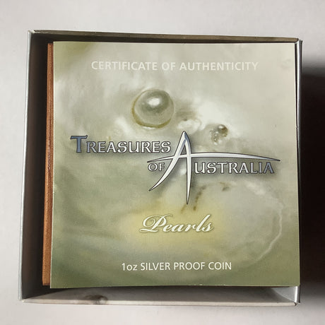 2011 Treasures of Australia 1 ounce silver proof. Pearls.