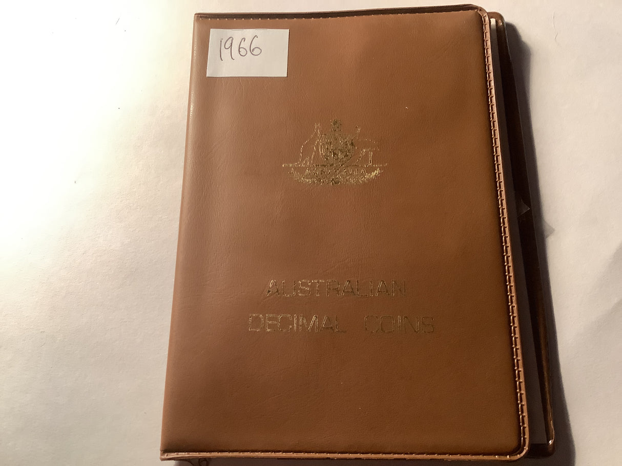 1966 Australian Uncirculated Set. Brown Folder. Private Issue