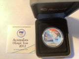 2012 $1 Australian Olympic Team 1 ounce silver proof coin.