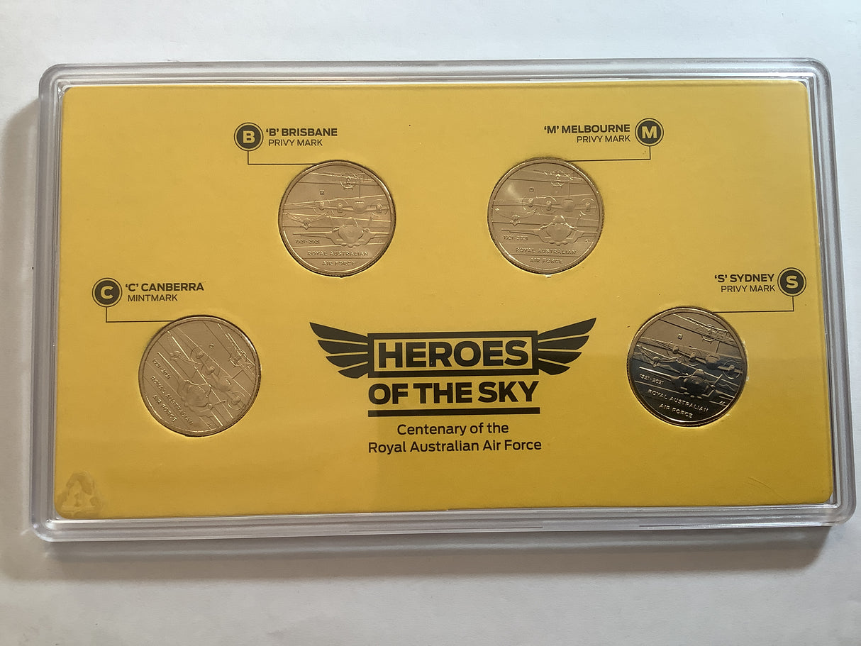 2021 Mintmark and Privy Mark Four Coin Set. Heroes of the Sky