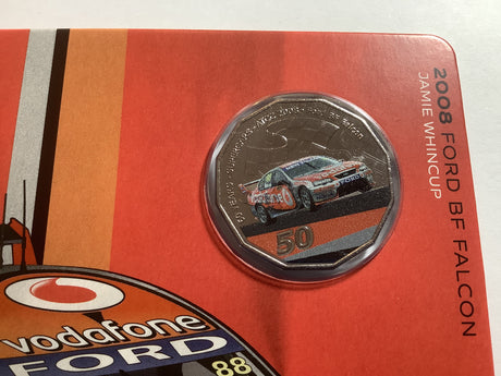 2020 50c 2008 Ford BF Falcon uncirculated carded coin