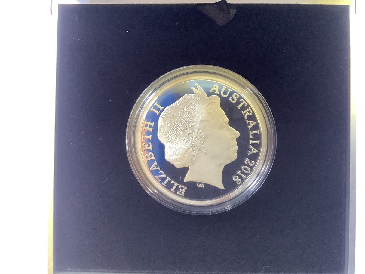 2018 Invictus Games $5 Fine Silver Selectively Gold Plated Coin