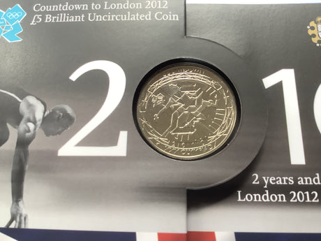 2010 5 Pound Countdown to London Olympics Uncirculated Coin