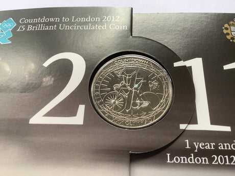 2011 5 Pound Countdown to London Olympics Uncirculated Coin