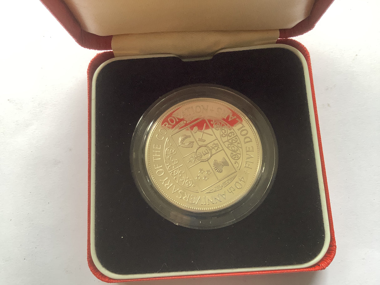 1993 $5 Coronations 40th Anniversary Silver Proof Crown