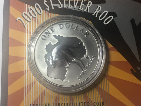 2000 Uncirculated $1 Kangaroo Silver