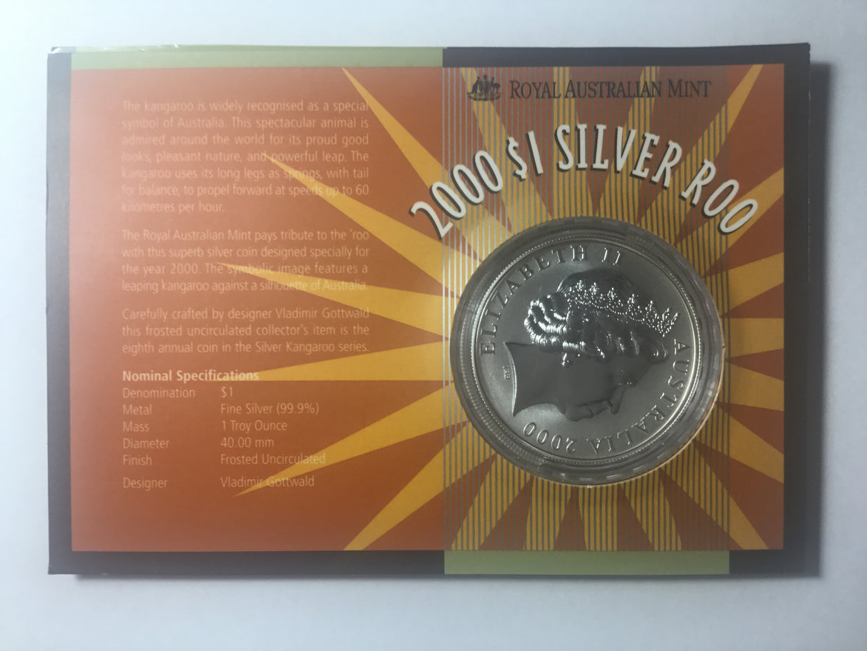 2000 Uncirculated $1 Kangaroo Silver