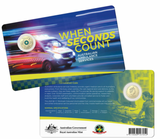 2021 Australian Ambulance Service $2 'C' Mintmark Coloured Uncirculated Coin.