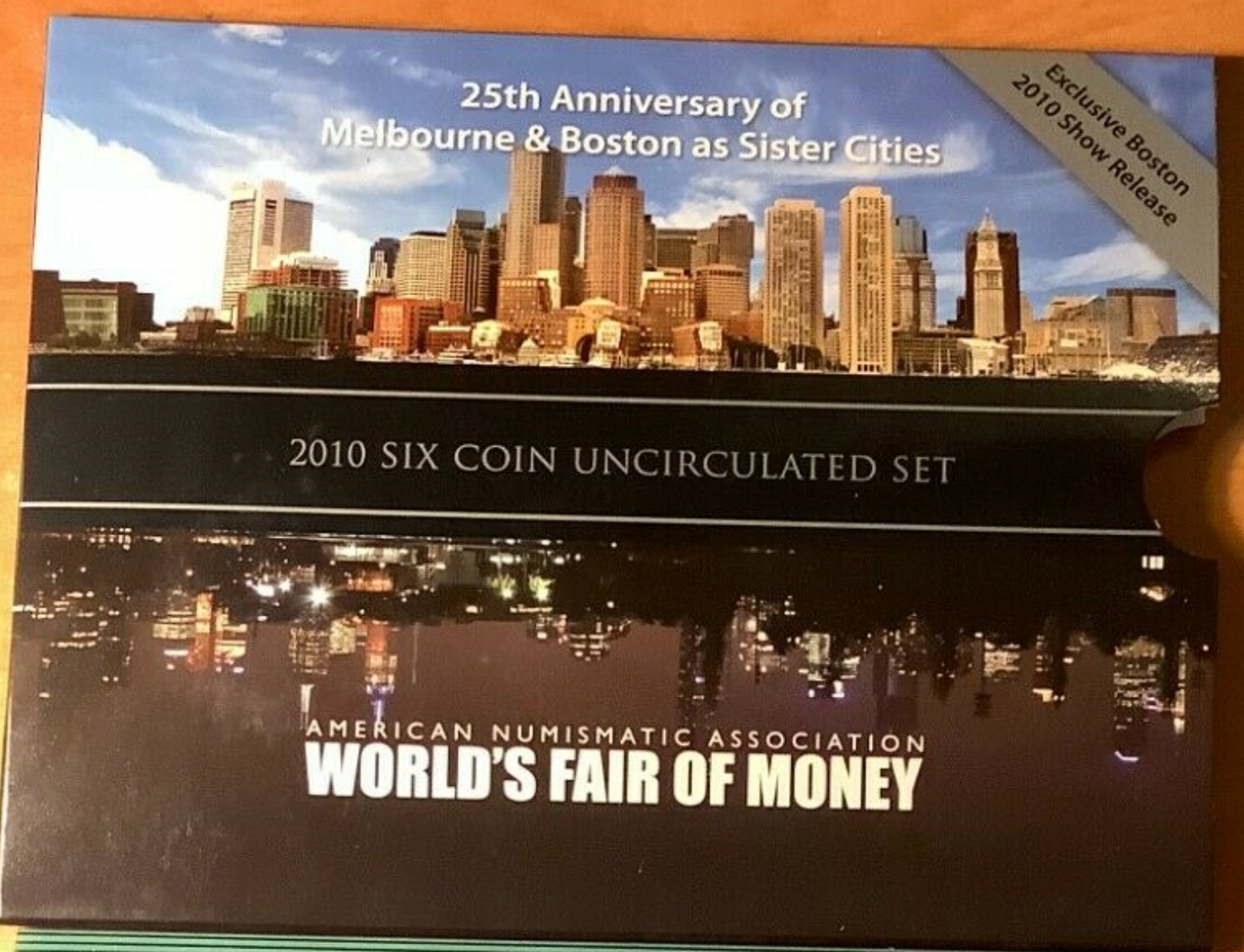 2010 Australian Six Coin Uncirculated Set. Special Edition. ANA World's Fair of Money.