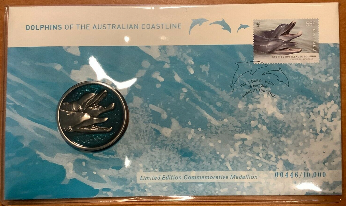 2009 Dolphins of the Australian Coastline Medallion PMC.