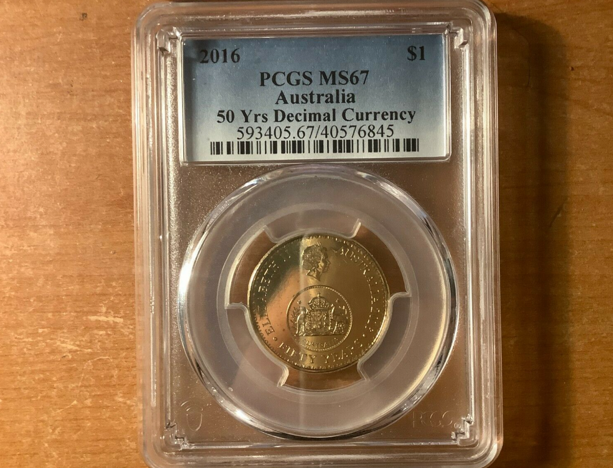 2016 PCGS MS67 Australian $1 Changeover Coin.