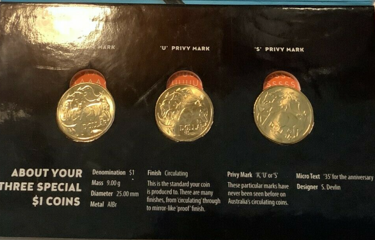 2019 Dollar Discovery Collector Folder. Including Uncirculated 'A', 'U', 'S' coins.