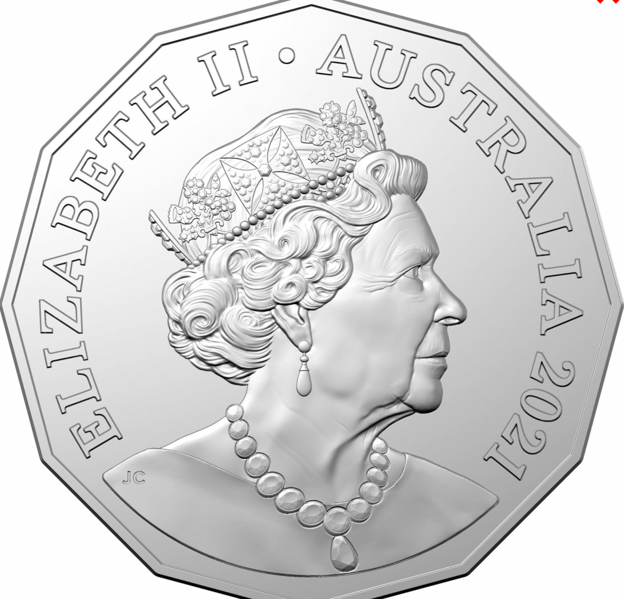 2021 50c Uncirculated Coin: Christmas Decoration. Random Colour.