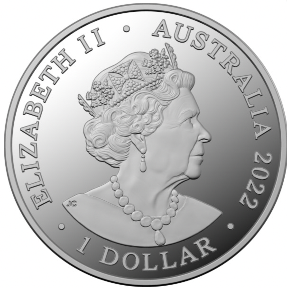 2022 $1 Fine 1/2 Ounce Silver Proof Coin Bounding.