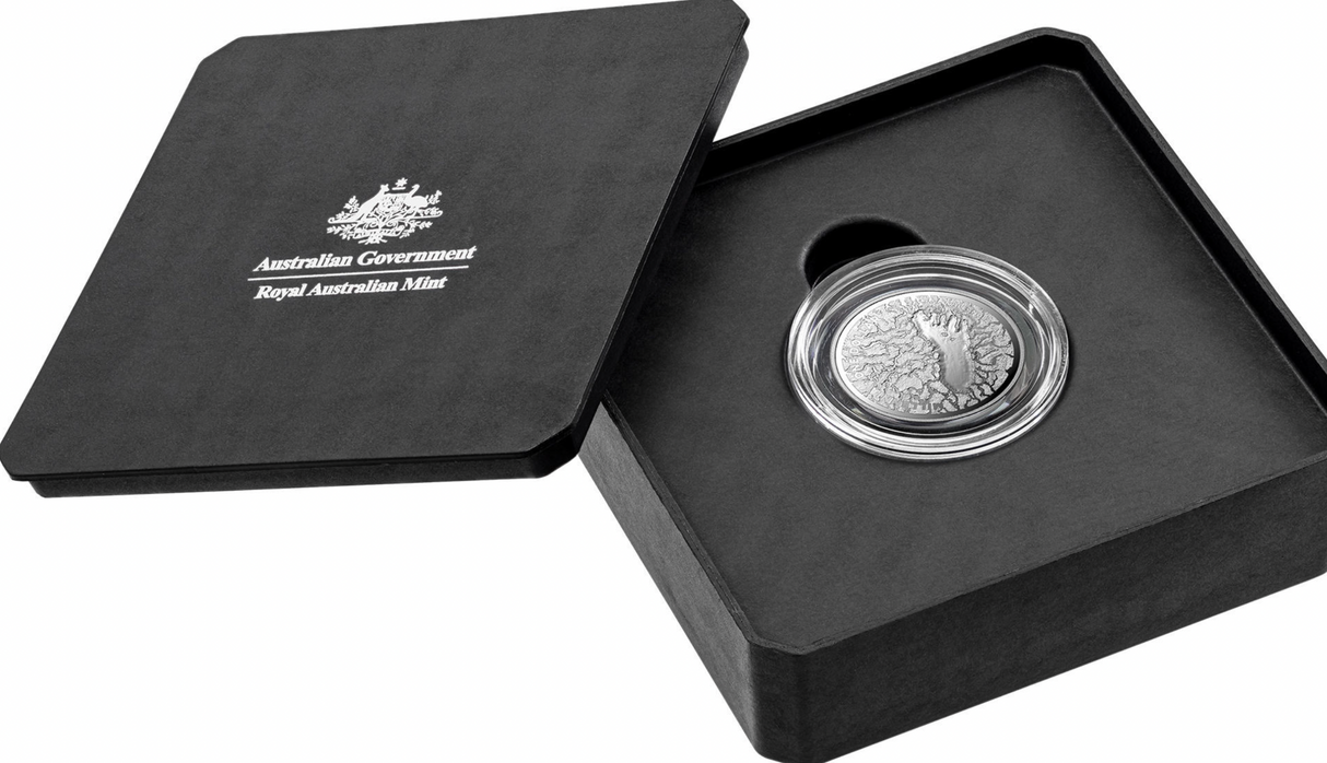 2021 $1 1/2oz Silver Proof Coin: Mungo Footprints.