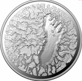 2021 $1 1/2oz Silver Proof Coin: Mungo Footprints.