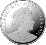 2021 $1 1/2oz Silver Proof Coin: Mungo Footprints.