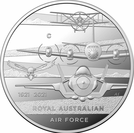 2021 Century of the RAAF Heroes of the Sky: $1 'C' Mintmark Silver Proof Coin.