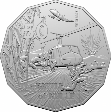 2021 50th Anniversary of the Battle of Nui Le: 50c Uncirculated Carded Coin. Operation Ivanhoe.